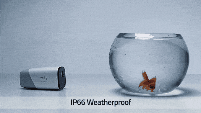 The EverCam is waterproof to IP66