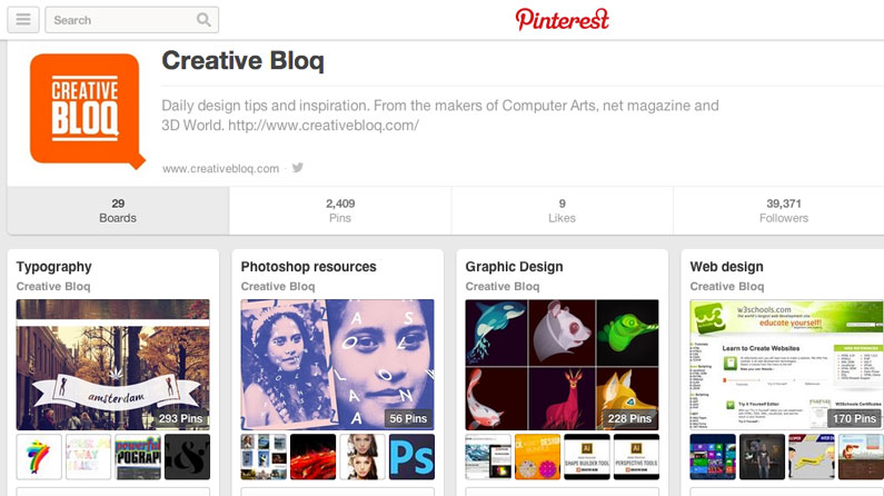 The first board you follow should be http://pinterest.com/creativebloq