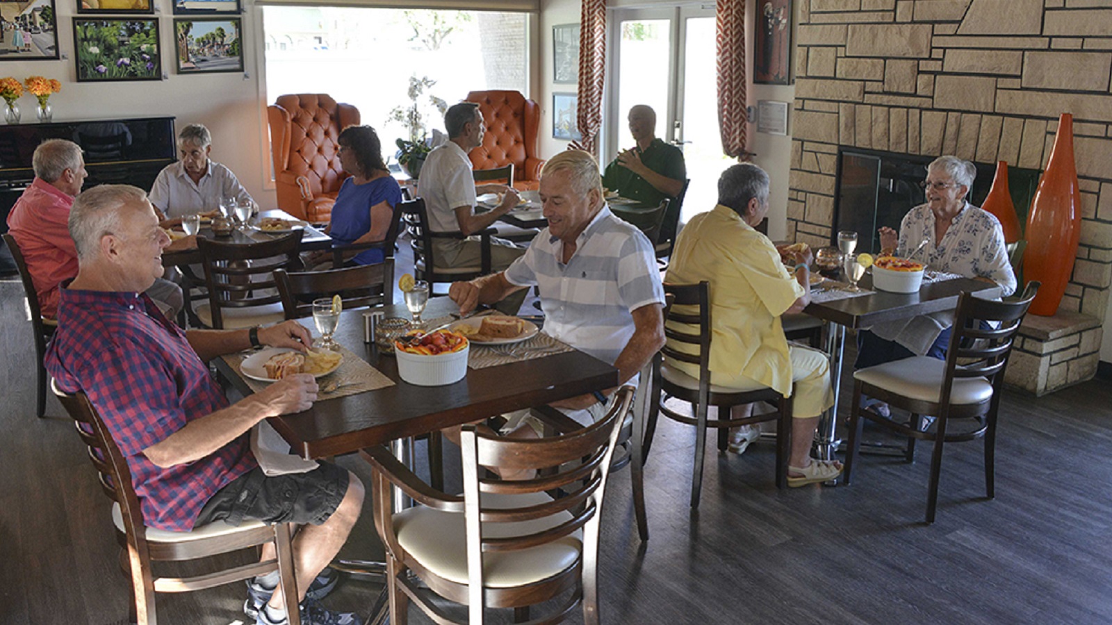 Residents at Stonewall Gardens in Palm Springs, CA.