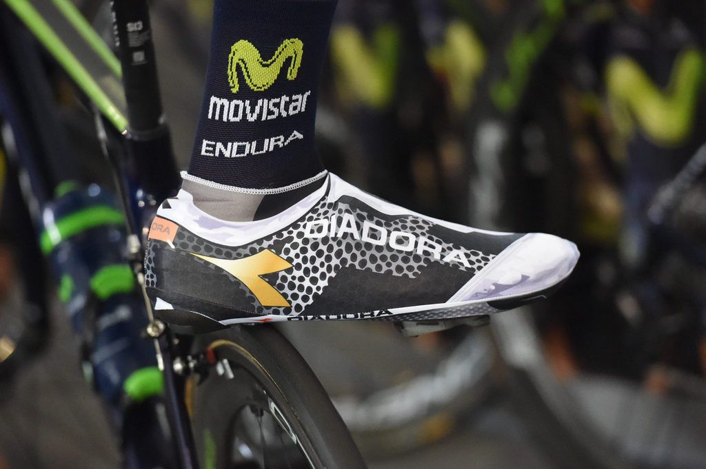 A clever shoe cover satisfies the needs of both riders and sponsors