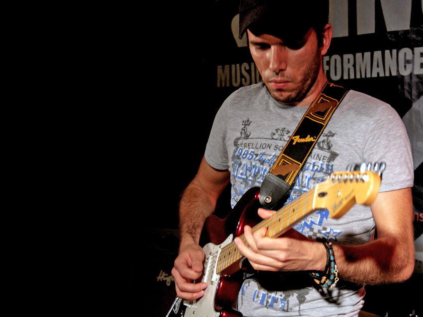 Nick Andrews, winner of the full guitar scholarship