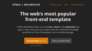 HTML5 Boilerplate is a great template to help get you started on projects