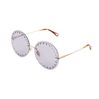 Pair of round lilac Chloe sunglasses