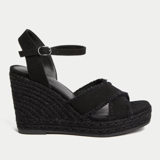 M&S Canvas Espadrille Wedges