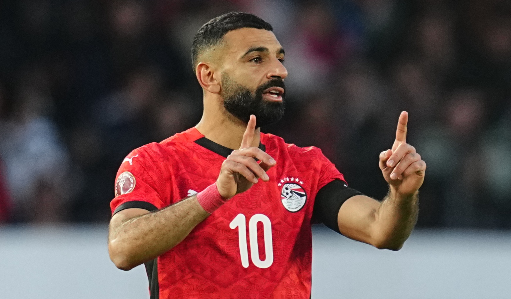 Mo Salah in action for Egypt at the 2026 Africa Cup of Nations