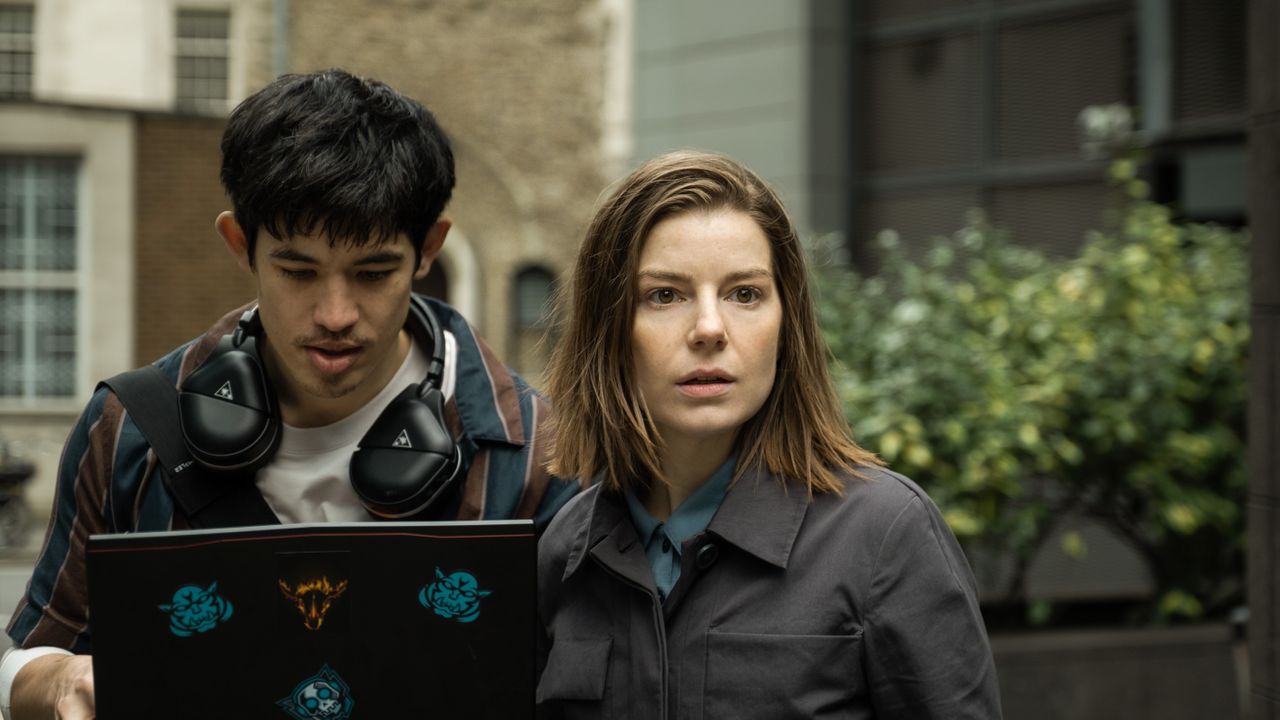 Christopher Chung and Aimee-Ffion Edwards in Slow Horses