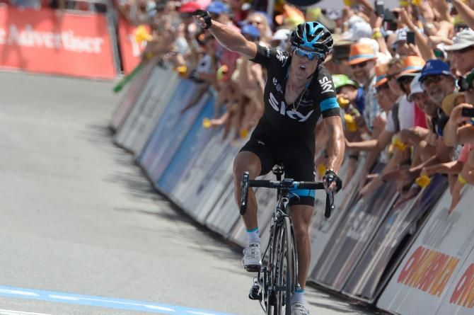 Richie Porte wins on Willunga Hill.