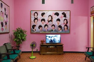 The hair salon at Changgwang Health and Recreation Complex, North Korea