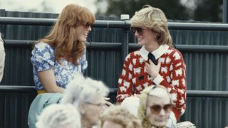 32 of the best Princess Diana Quotes - Diana chatting with her friend at the polo