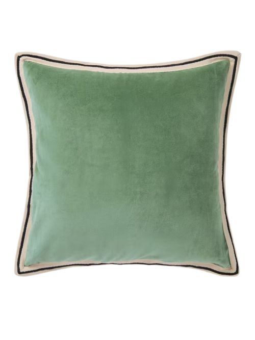 Bordered Velvet Cushion