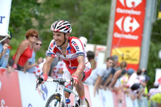 Joaquim Rodriguez (Katusha) finished 11th on the Tour's first summit finish, more than two minutes behind winner Chris Froome