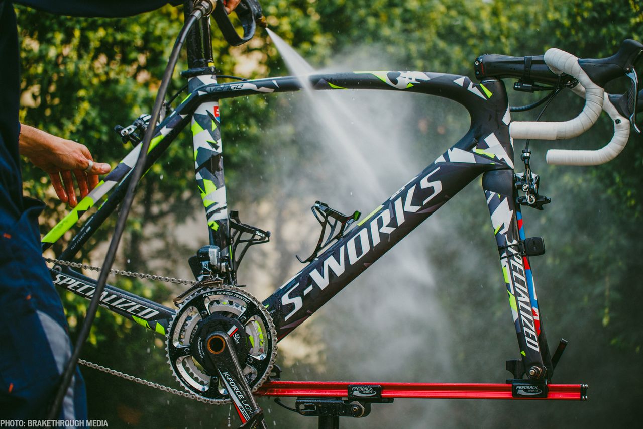 Peter Sagan's steed is readied for Milan-San Remo.