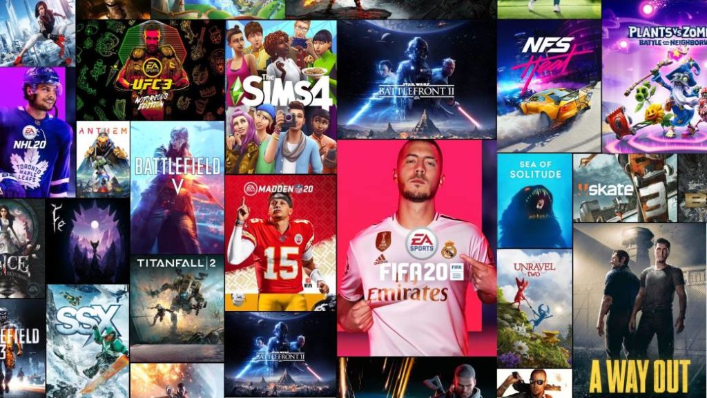 Examples of games included in the EA Play subscription service