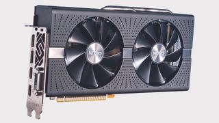 AMD Radeon RX 580 graphics card from side
