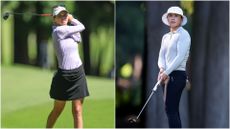 Sarah Schmelzel and Amy Yang during their second rounds at the KPMG Women's PGA Championship.