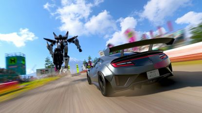 Forza Horizon 6 acura chasing massive mech in mech my day showcase event
