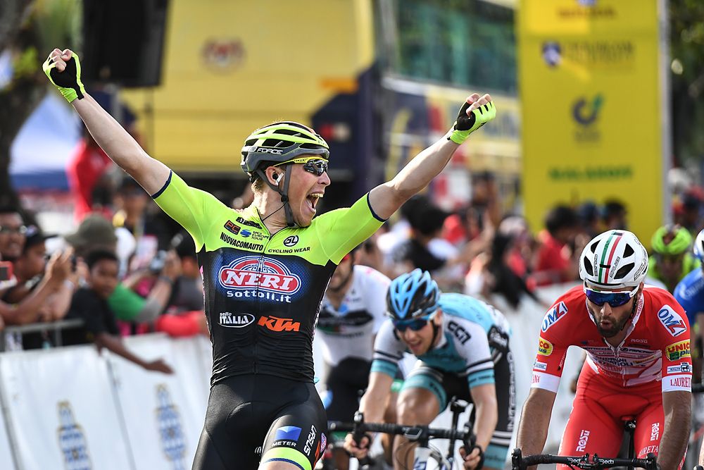 Simone Bevilacqua (Neri Sottoli) wins stage 7 at Tour de Langkawi