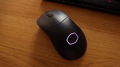 Cooler Master MM731 gaming mouse pictured with RGB enabled 