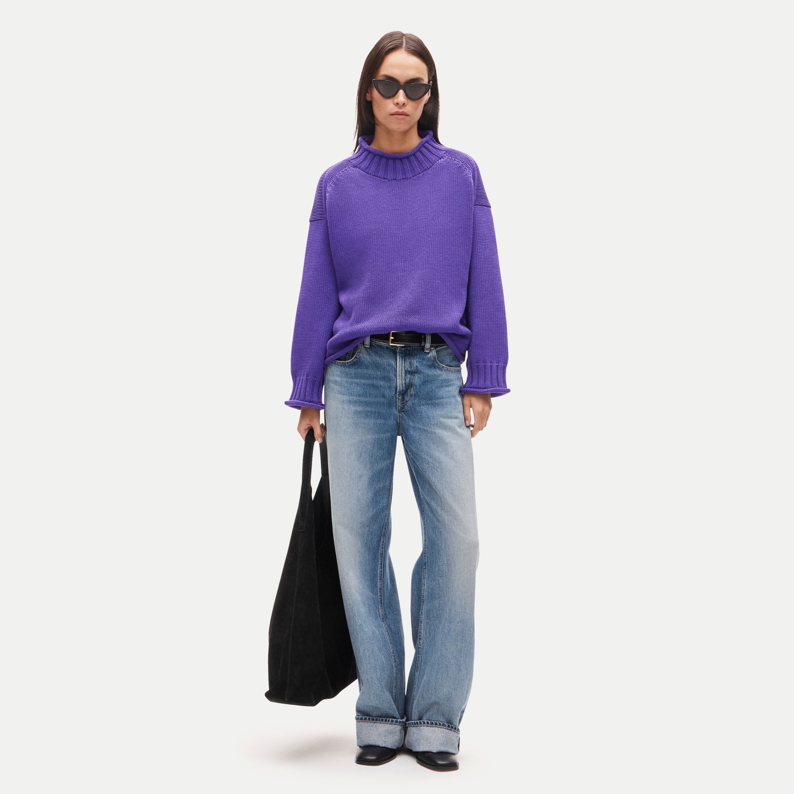 J.Crew, 2025 Rollneck&amp;trade; Reversible Sweater in Tweed Stitch
