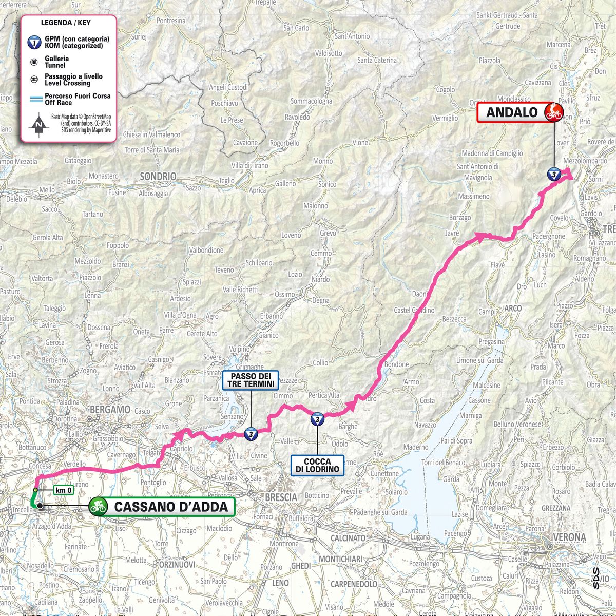 Giro d'Italia 2026 stage 17 map
