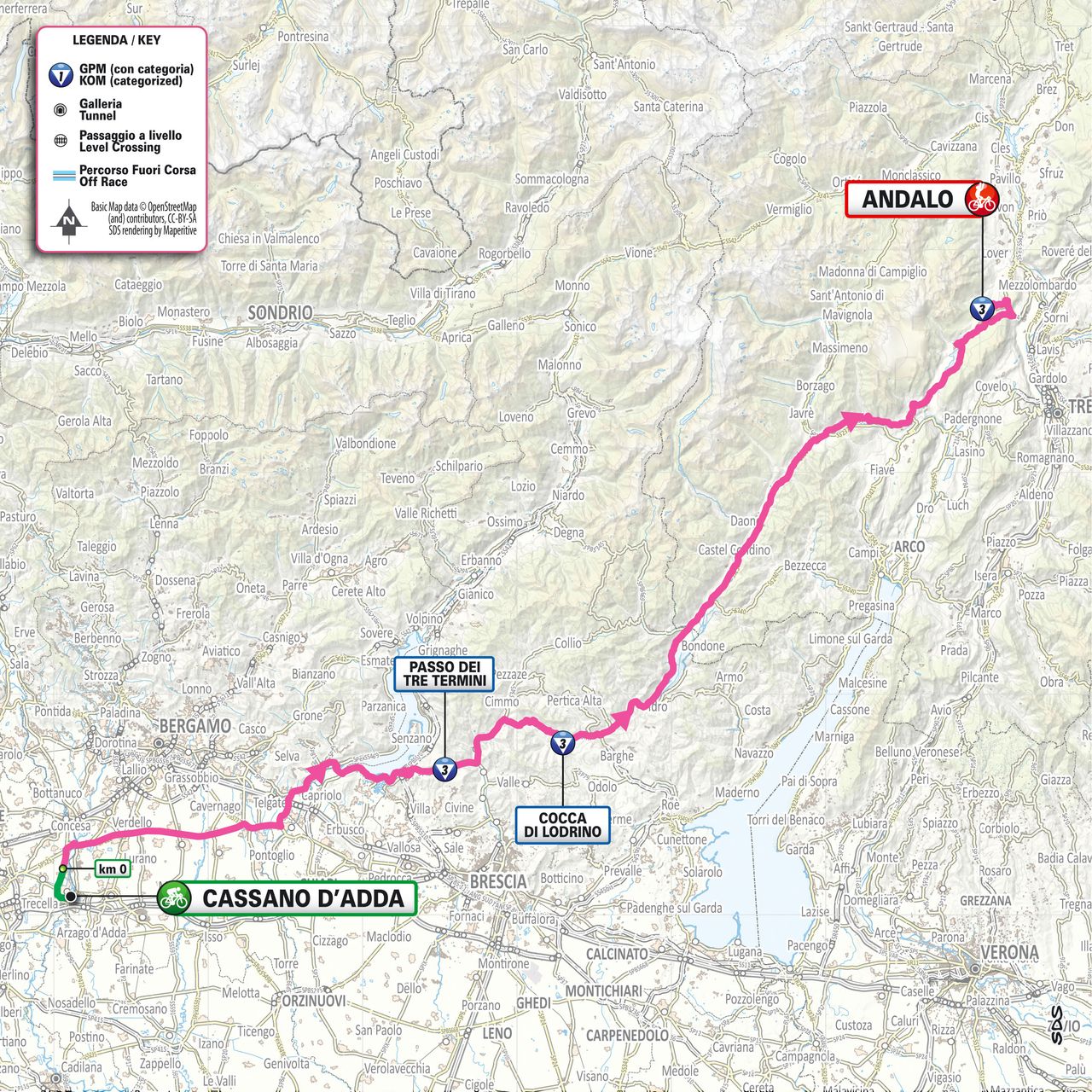 Giro d'Italia 2026 stage 17 map