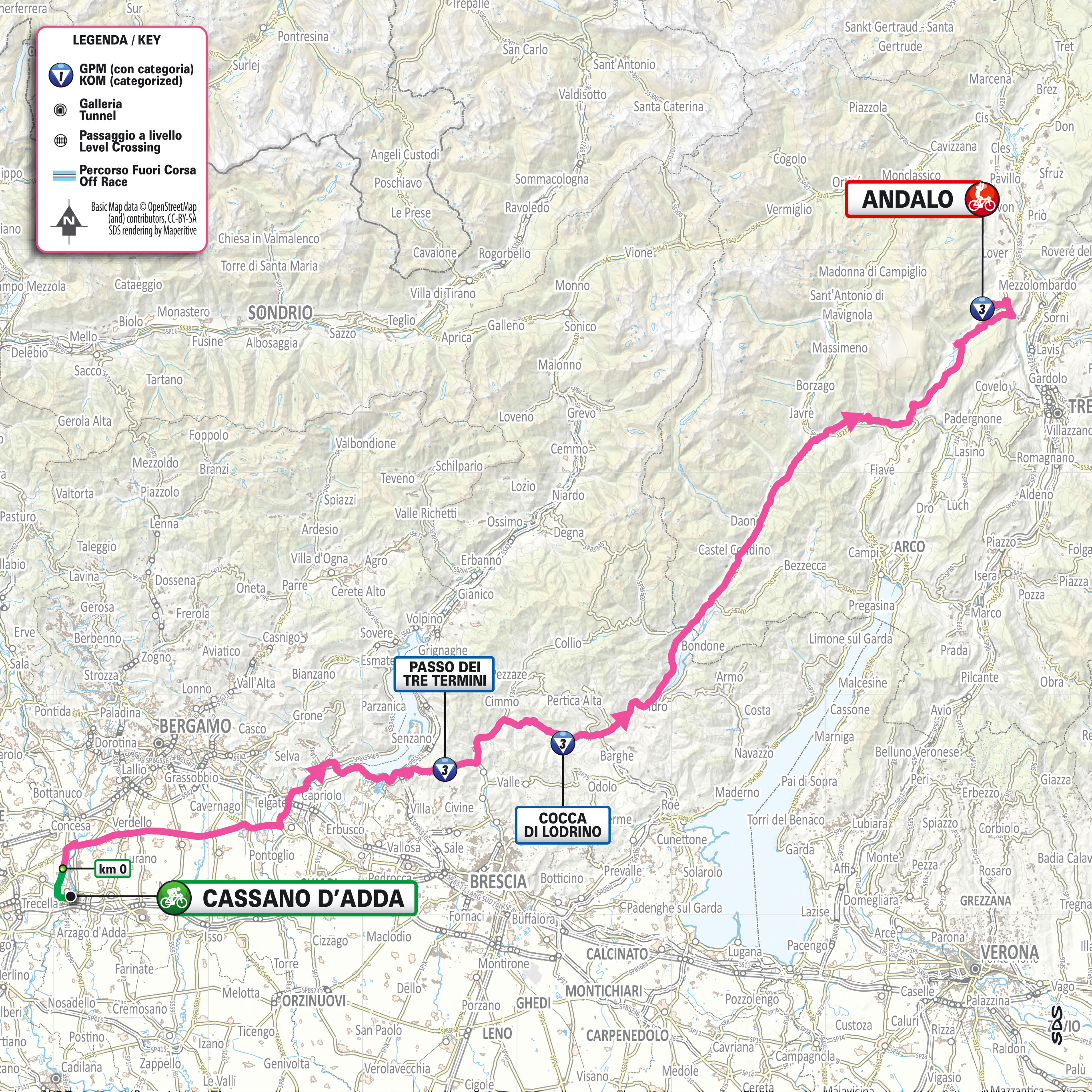 Giro d'Italia 2026 stage 17 map