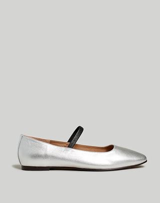 Madewell The Greta Ballet Flat in silver