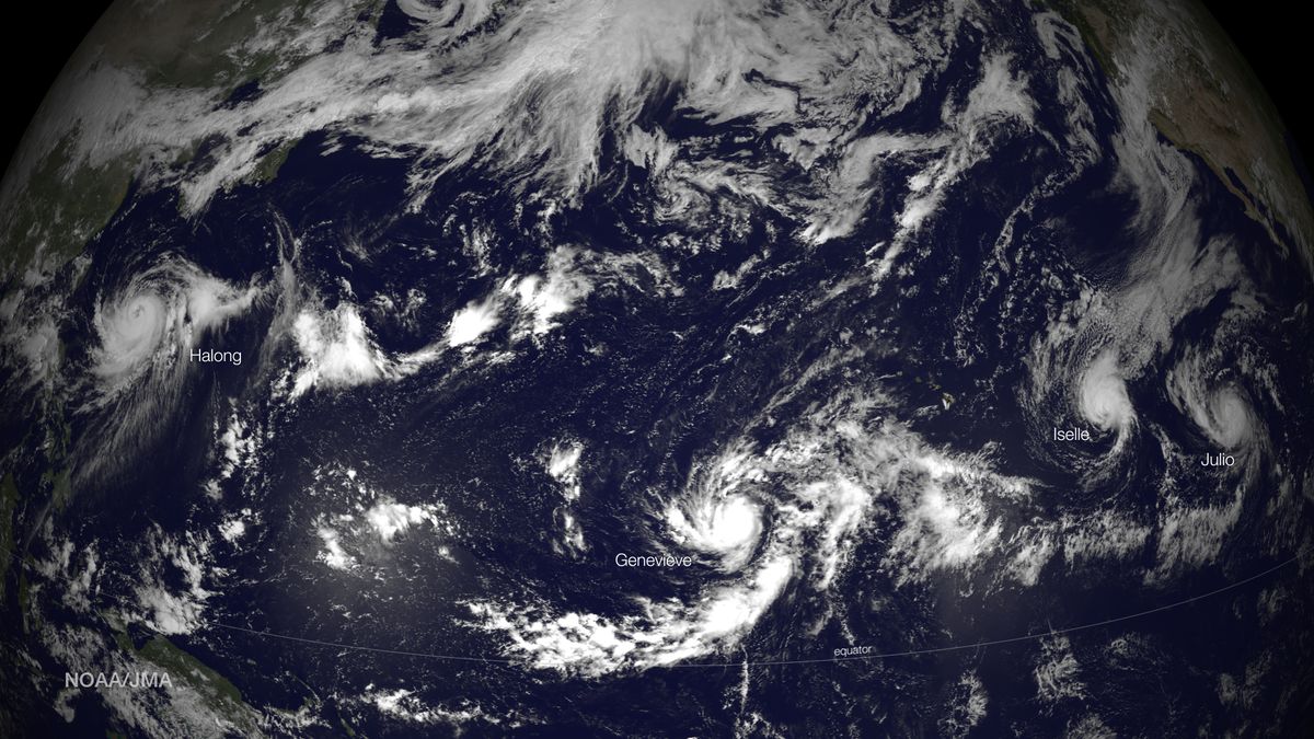 Four Pacific tropical storms