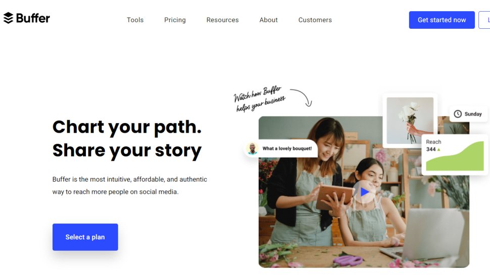 Website screenshot for Buffer