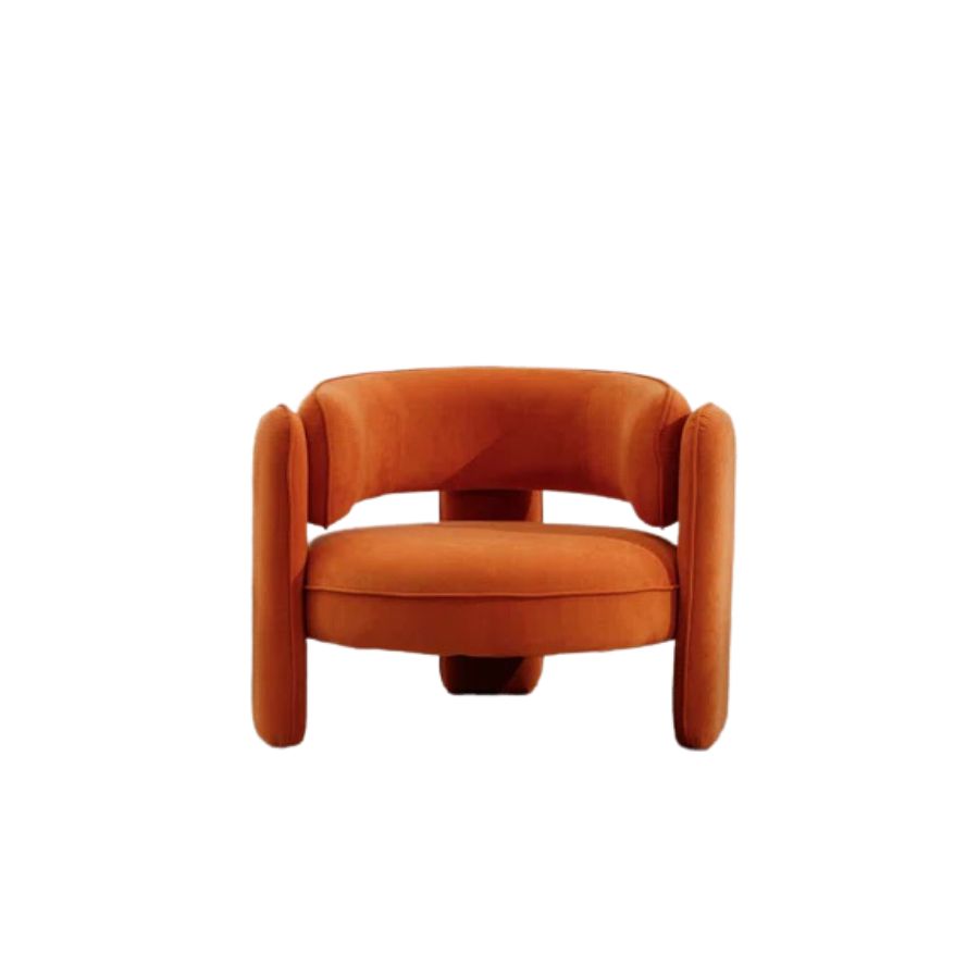 orange accent chair