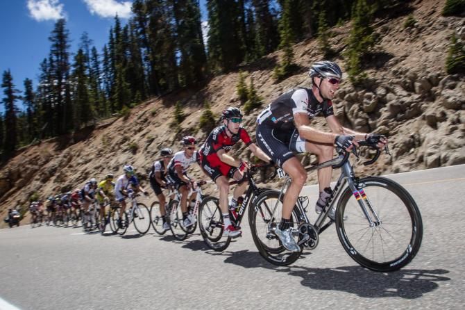 Jens Voigt (Trek) makes people hurt on stage 3 of the USA Pro Challenge from Gunnison to Monarch Mountain