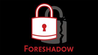 Foreshadow CPU vulnerability logo showing a lock with a broken shadow