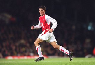 Cesc Fabregas in his first match for Arsenal at the age of 16, against Rotherham in the League Cup in October 2003.