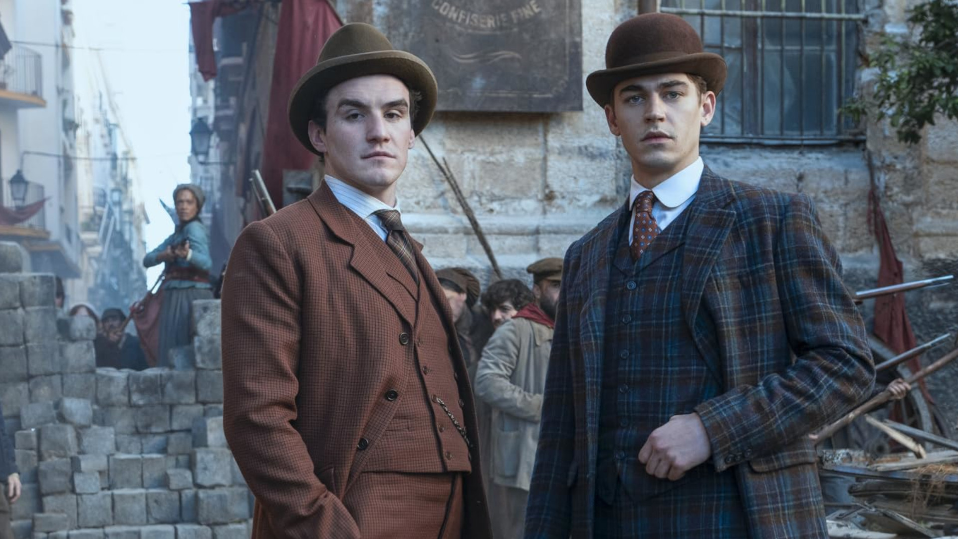 Hero Fiennes Tiffin as Sherlock Holmes during the new show, Young Sherlock.