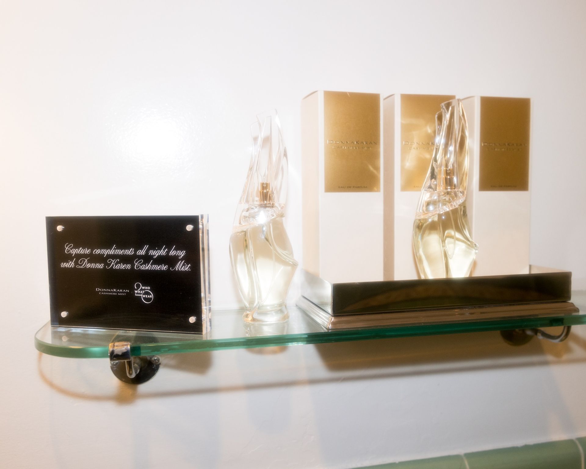 Bottles of Donna Karan perfume.