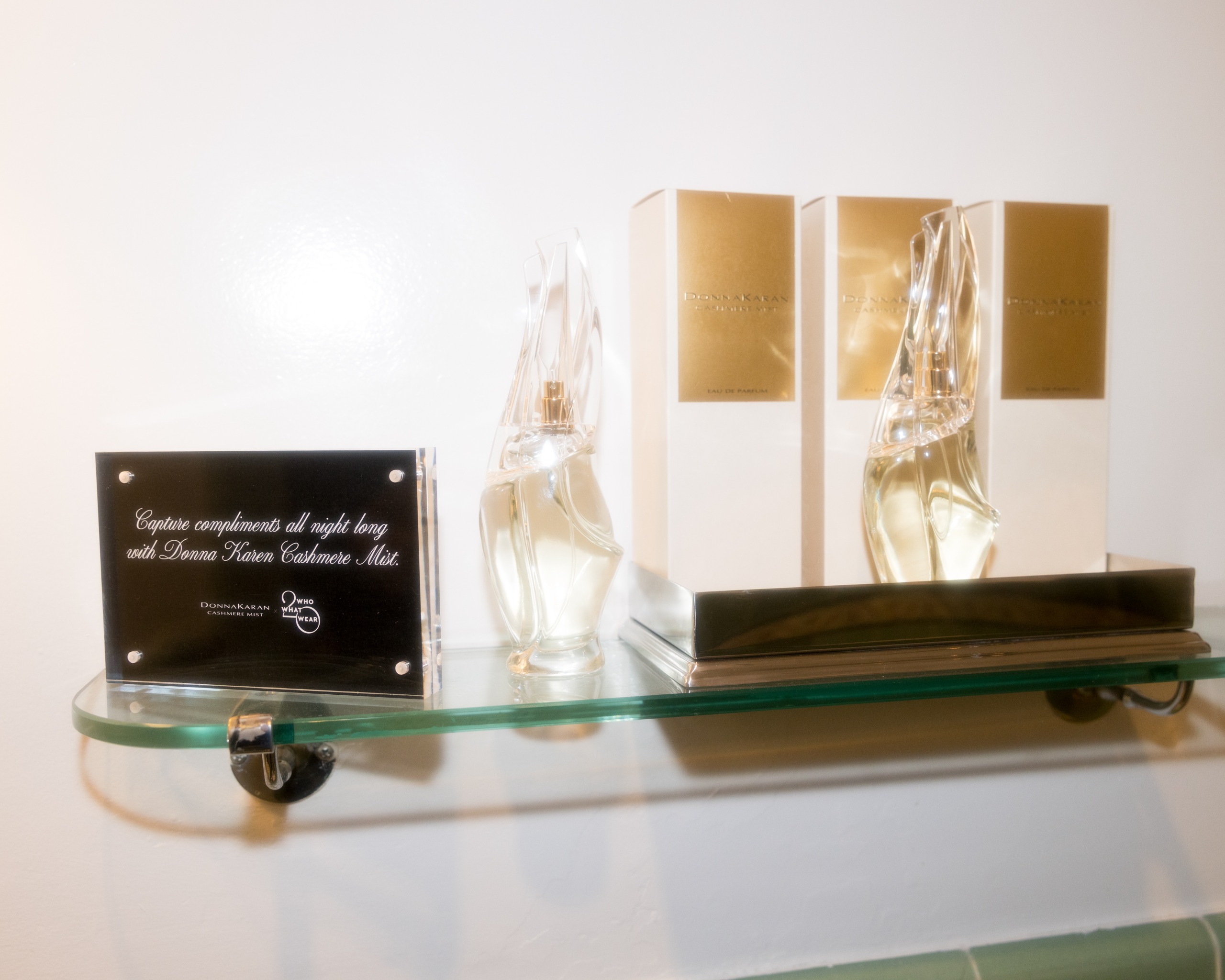 Bottles of Donna Karan perfume.
