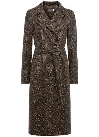 Snake Faux Leather Trench Coat – was £169, now £49