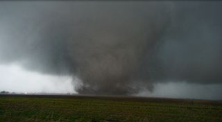As this video still shows, Sullivan was very close to the tornado.
