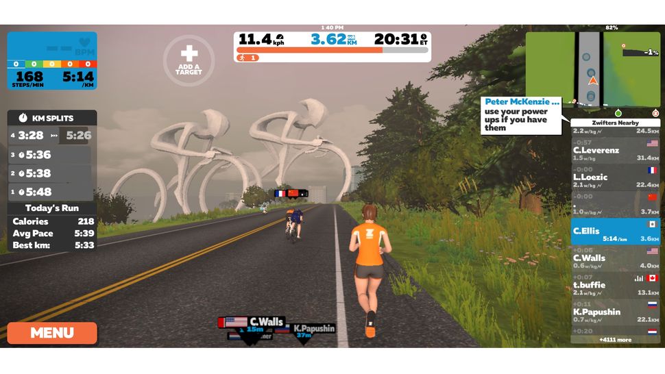 zwift runpod garmin
