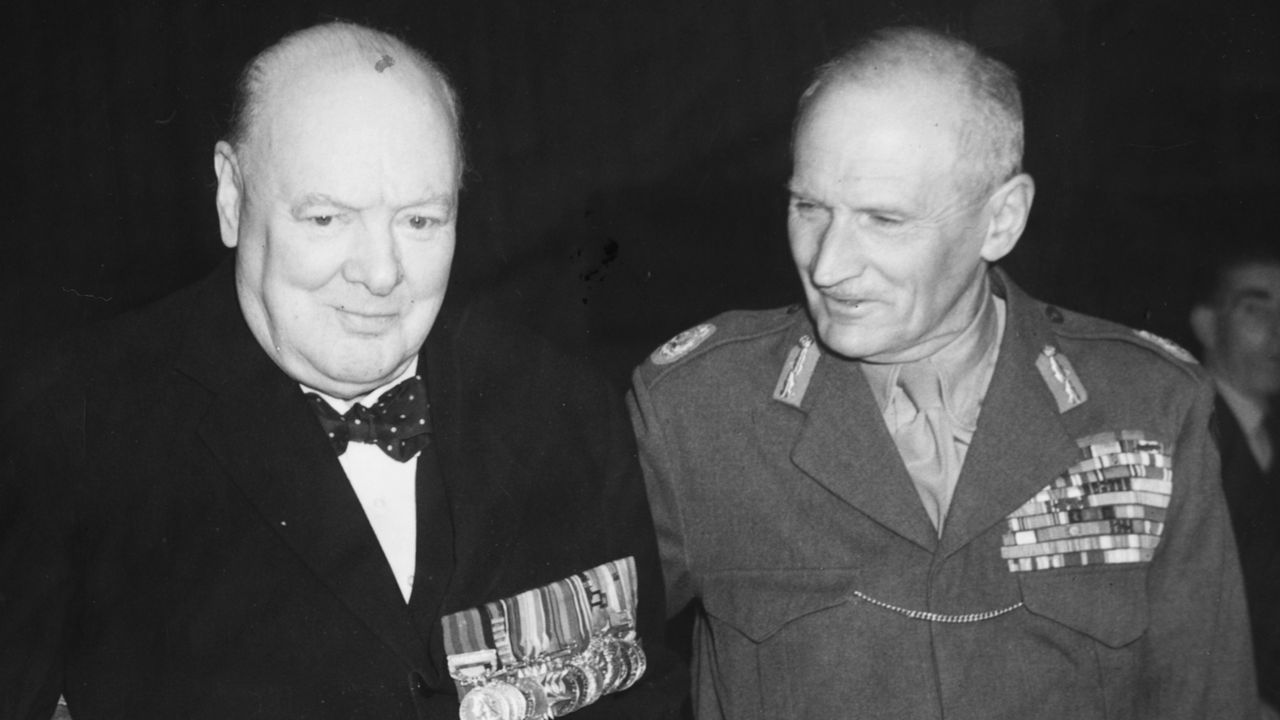 Winston Churchill with Bernard Montgomery