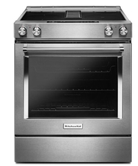 KitchenAid KSEG950ESS 30-Inch Electric Downdraft Slide-in Range