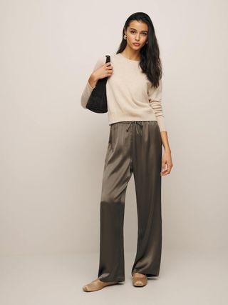 Petites Olina Silk Pant