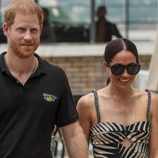 Meghan Markle and Prince Harry at an event in Nigeria for the Invictus Games Anniversary celebration. 
