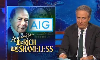 Jon Stewart explains why Hank Greenberg suing the U.S. over AIG is comically despicable