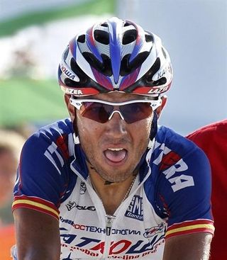 A tired Joaquin Rodriguez (Team Katusha) after winning the stage