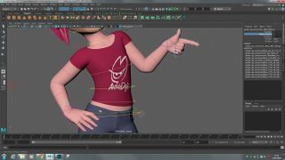 Easy posing techniques for 3D models: Soften the edges of the character's limbs