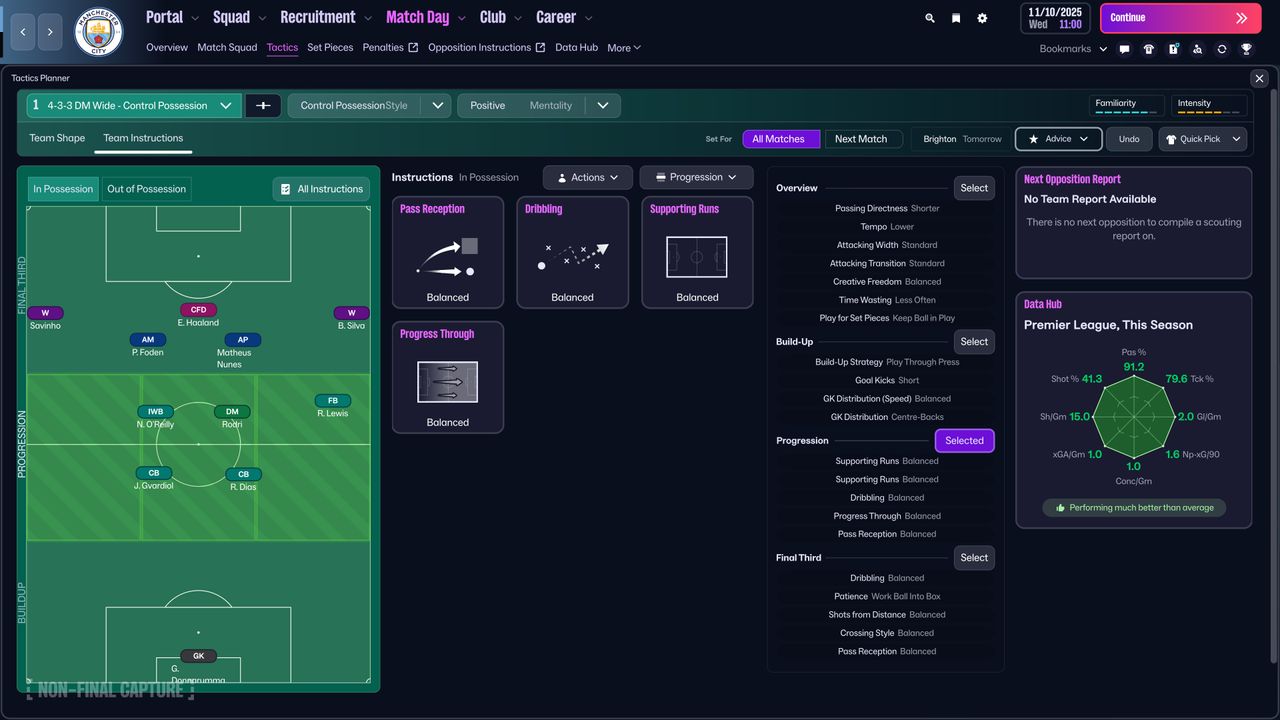 Screenshots from FM26