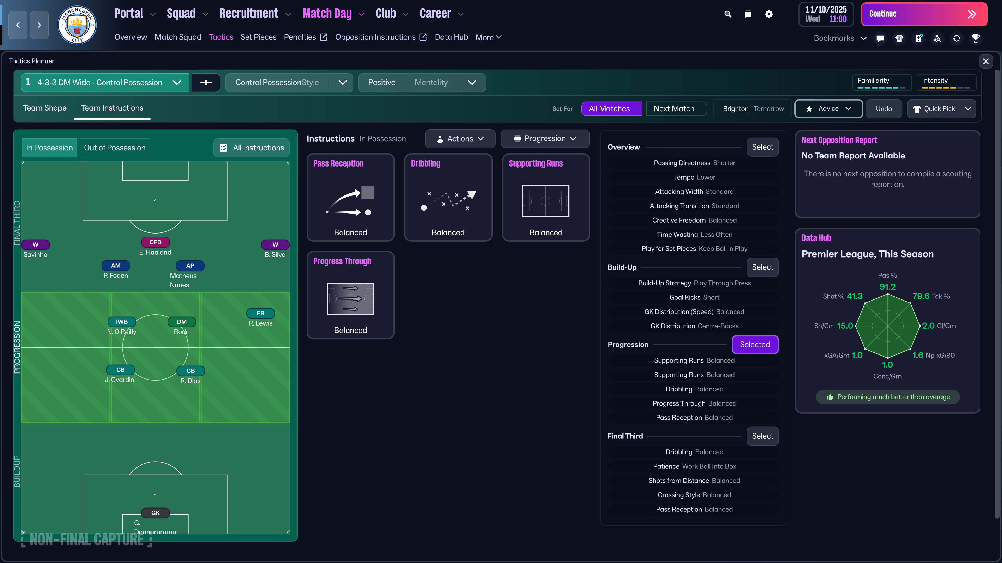 Screenshots from FM26
