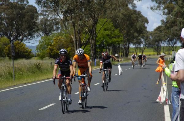 A Merida/Data #3 rider leads the remnants of the peloton late in the race.