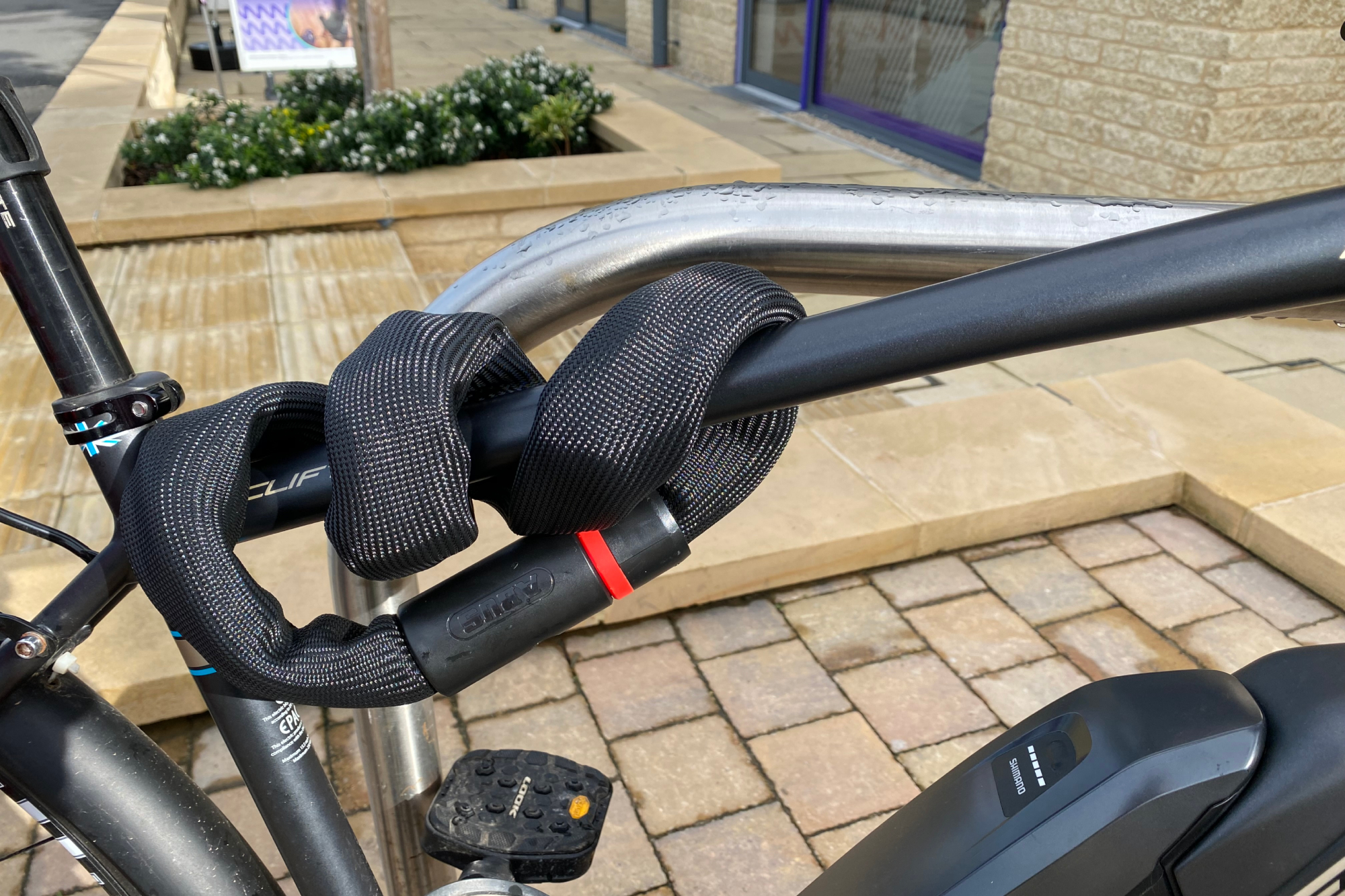 Abus Goose Lock attached to a bike